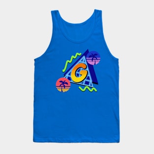 initial Letter G - 80s Synth Tank Top